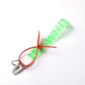 off white keychain with PVC material + 11Colors