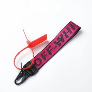 Popular off white keychain with Nylon material + 11Colors