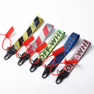 Popular off white keychain with Nylon material + 11Colors