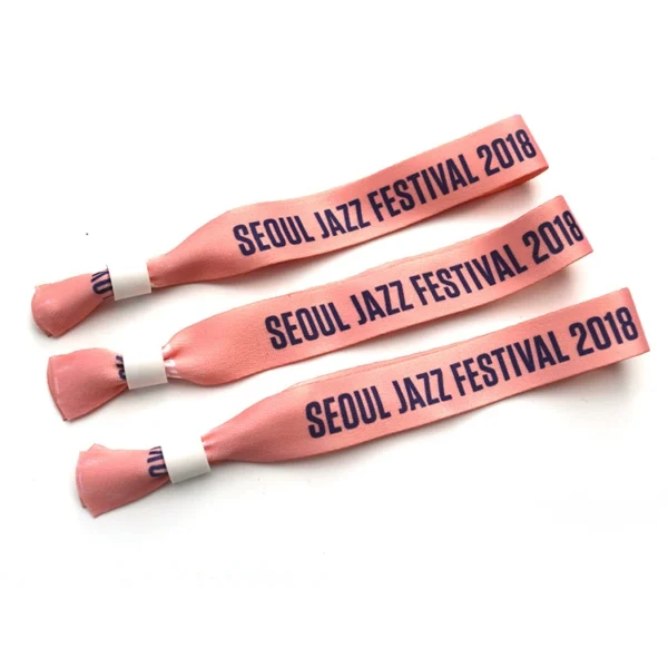 Adjustable Slide Lock Fabric Event Bracelet Polyester Wristband for Festival Bracelet - Image 3