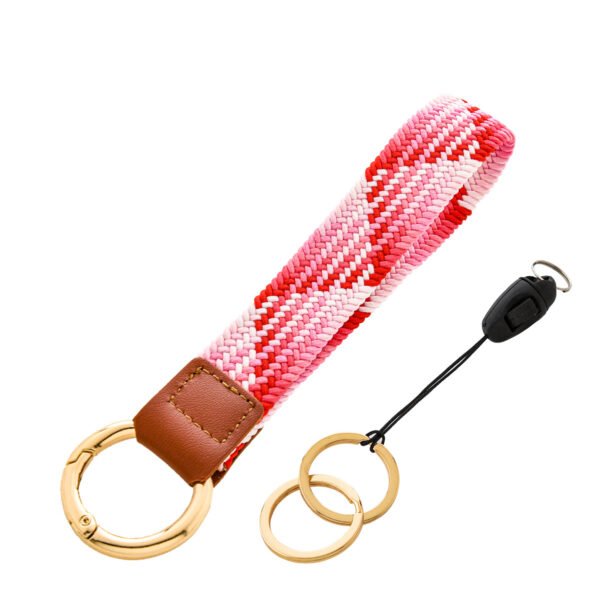 Cute Keychain Woven Wristlet Wrist Lanyard Men Car Keys ID Badges Card Wallet - Image 4
