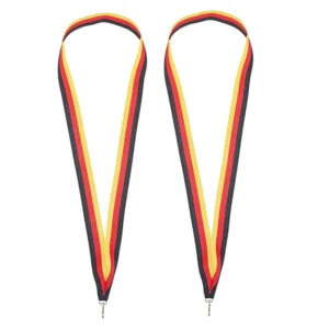 Award Striped Medal Ribbons with Swivel Hook for Competitions Sports