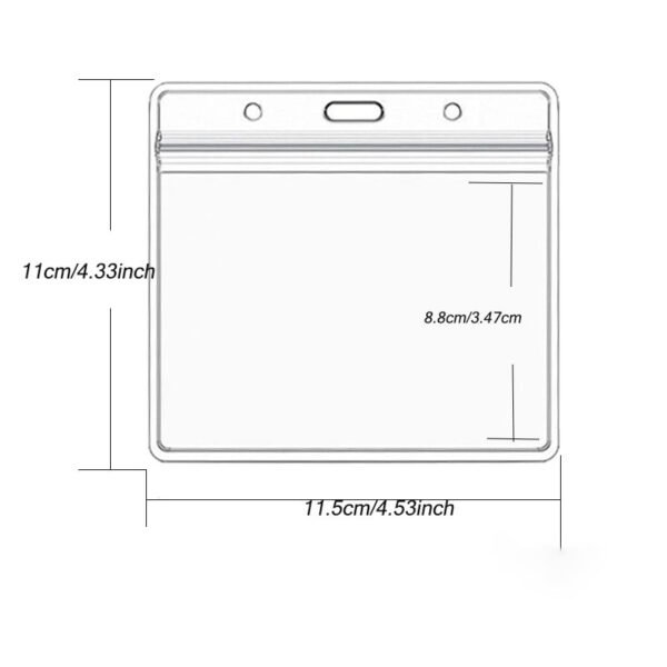 Waterproof Business Clear Plastic Soft PVC ID Card Holder - Image 2