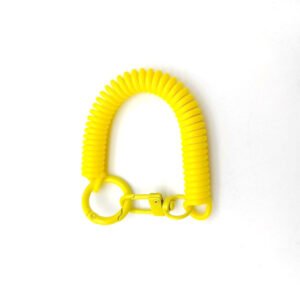 Stock Colorful Metal Lobster Clasp Spiral Keychain