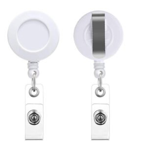 32MM Plastic Retractable Nurse Badge Reel Clips Holder with Metal Clip