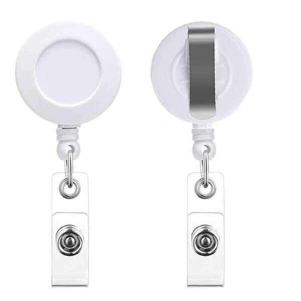 32MM Plastic Retractable Nurse Badge Reel Clips Holder with Metal Clip