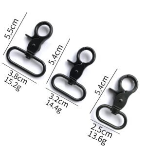 Black Plating Metal Rotating Snap Hook High Quality Carabiner Swivel Snap Hook