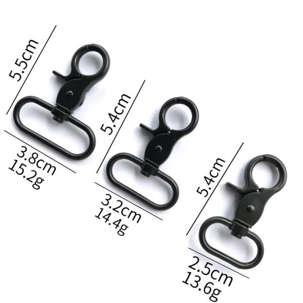Black Plating Metal Rotating Snap Hook High Quality Carabiner Swivel Snap Hook