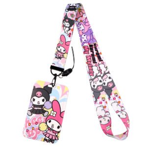 Cartoon Rocket Planet Keychain Lanyard Anime Design ID Name Card Holder Lanyards