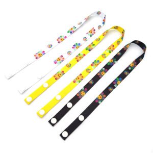 High Quality Adjustable Face Masking Lanyard for Kids Polyester Material Cartoon