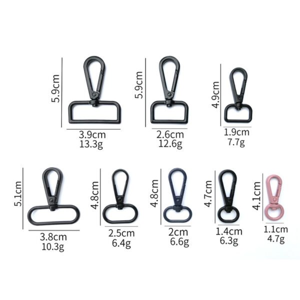 Black Plating Metal Rotating Snap Hook High Quality Carabiner Swivel Snap Hook - Image 4