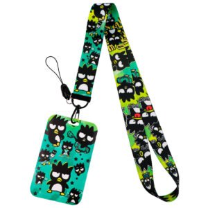 Cartoon Rocket Planet Keychain Lanyard Anime Design ID Name Card Holder Lanyards