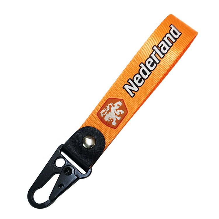 Custom Soccer Team Woven Fabric Lanyard Keychain for Football Fans Gifts - Image 6