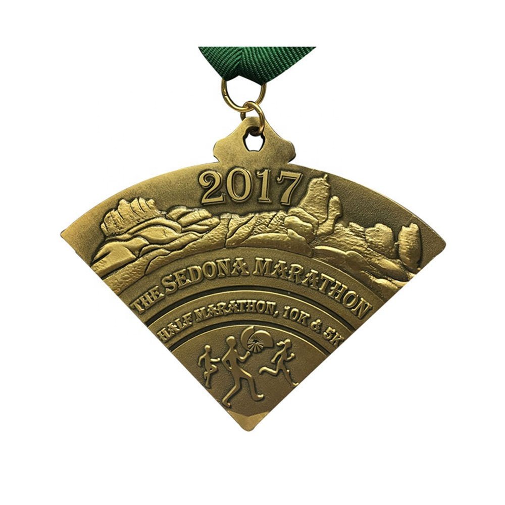 Wholesale Custom Sports Football Medals Winner Award Gold Metal Soccer Medal With Ribbon - Image 2