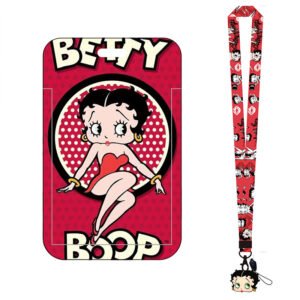Cartoon Kuromi Polyester Lanyard with ID Card Holder for Student