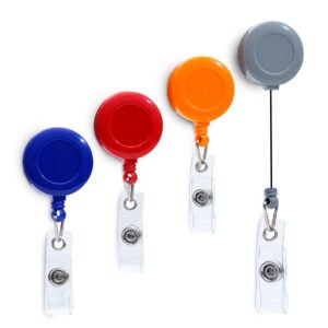 Custom Logo 32mm Retractable Keychain ID Badge Holder Reel