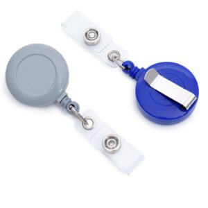 Custom Logo 32mm Retractable Keychain ID Badge Holder Reel
