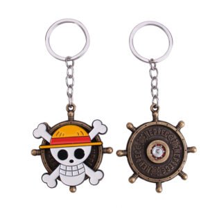 46 Designs Anime Sanji Luffy PVC Keychain Double Side Rubber Keyring
