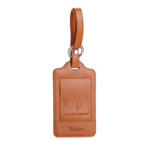 Customizable Airplane Suitcase Tag Travel Blank PU Leather Luggage Tag