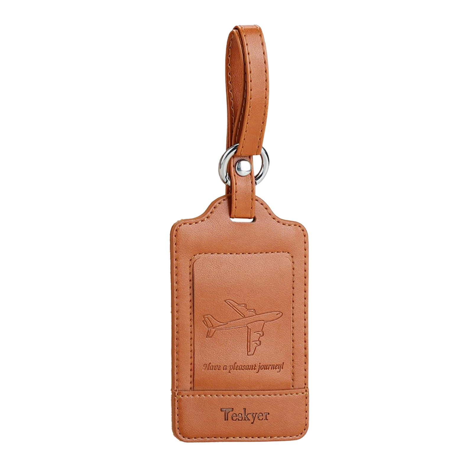 Customizable Airplane Suitcase Tag Travel Blank PU Leather Luggage Tag