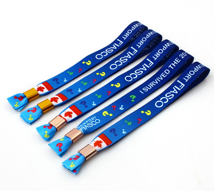 Factory Custom Free Customized Wristband Party Supplies Woven Wristband for Event - Image 3