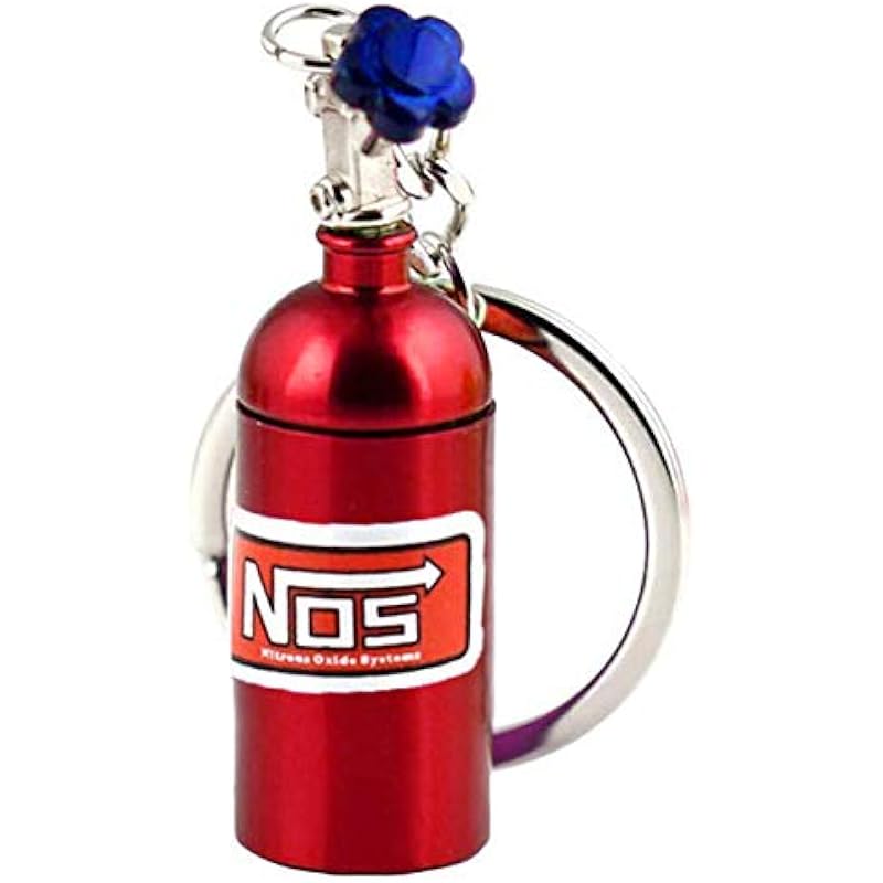 100PCS Turbo Keychain Mini Nitrous Oxide Bottle Urn Keyring Key Chain Ring