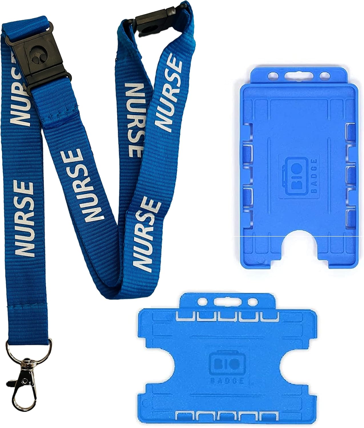 100PCS Bamboo Charcoal Fiber ID Card Holder Lanyard Hook With Custom Logo Imprint