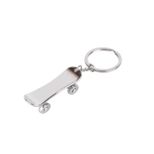3D Eco-friendly Metal Keychain Sports Skateboarding Skateboard Charm Pendant Gifts