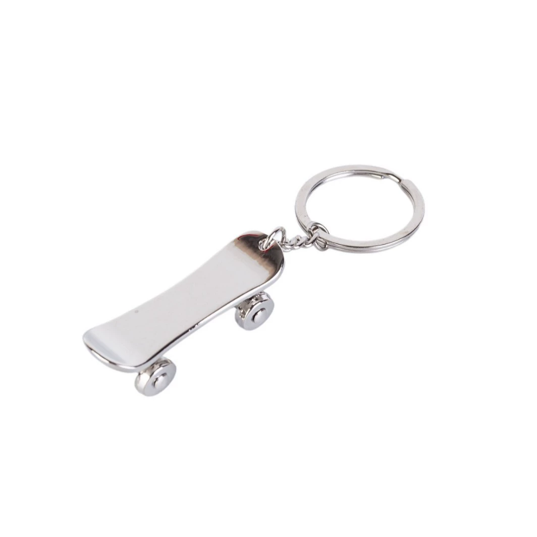 3D Eco-friendly Metal Keychain Sports Skateboarding Skateboard Charm Pendant Gifts - Image 2