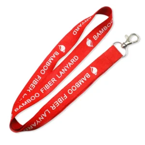 100PCS Bamboo Charcoal Fiber ID Card Holder Lanyard Hook With Custom Logo Imprint
