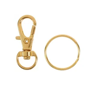 Zinc Alloy Swivel Snap Hook Lobster Clasp with Split Ring