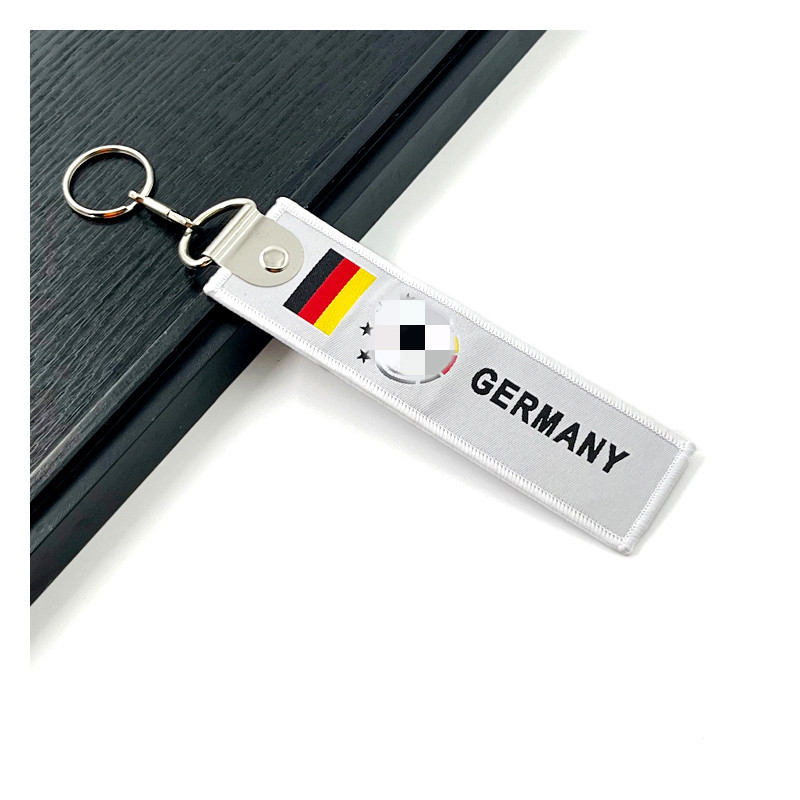 25mm Double Woven Label Embroidered Keychain Anime Logo Imprint - Image 4