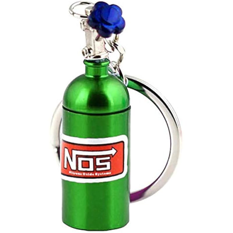 100PCS Turbo Keychain Mini Nitrous Oxide Bottle Urn Keyring Key Chain Ring - Image 4