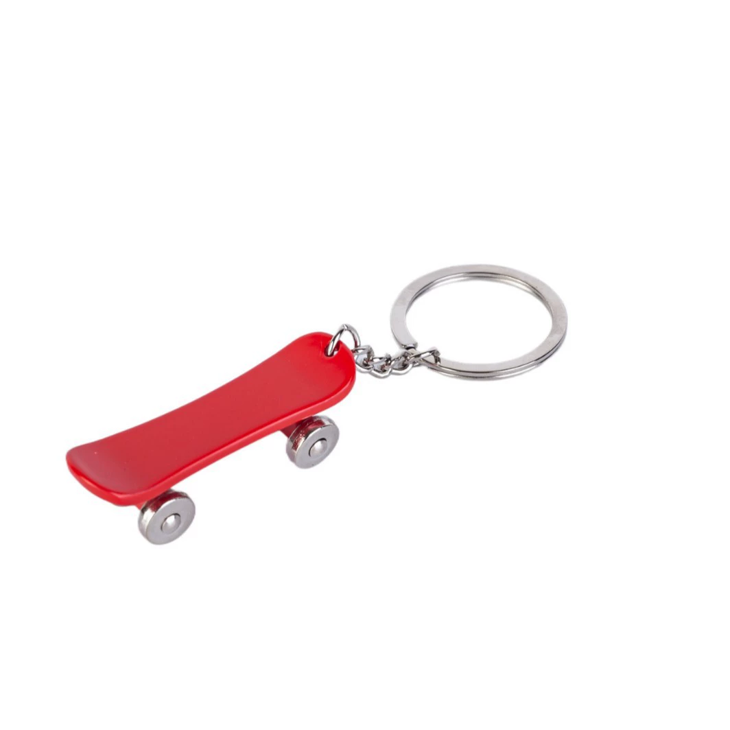 3D Eco-friendly Metal Keychain Sports Skateboarding Skateboard Charm Pendant Gifts - Image 5