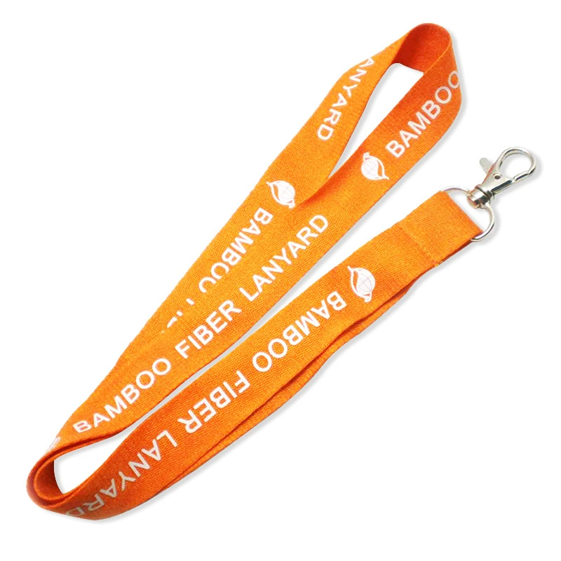 100PCS Bamboo Charcoal Fiber ID Card Holder Lanyard Hook With Custom Logo Imprint - Image 4