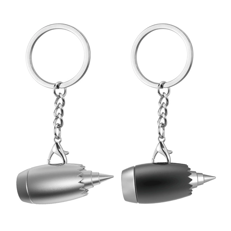 Mini 3D Engine Metal Keyring Aviation Souvenir Gift Airplane Engine
