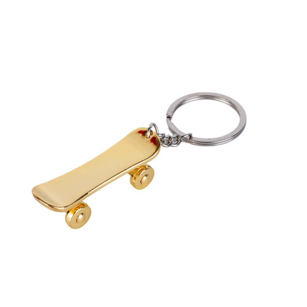 3D Eco-friendly Metal Keychain Sports Skateboarding Skateboard Charm Pendant Gifts - Image 4