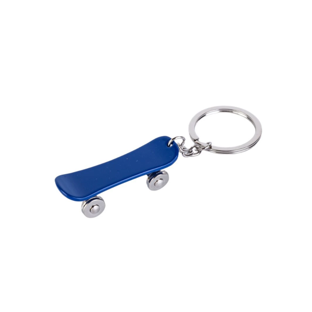 3D Eco-friendly Metal Keychain Sports Skateboarding Skateboard Charm Pendant Gifts - Image 3