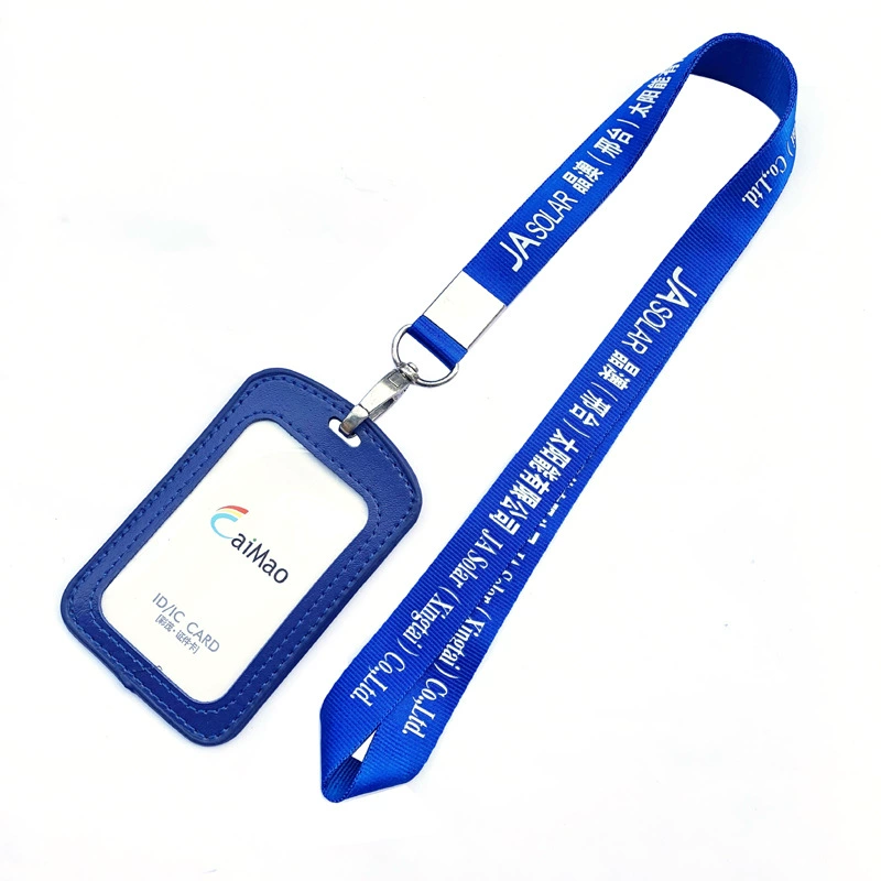 Custom Logo Silk Screen Printed Polyester Lanyard with ID Card Holder - Image 7