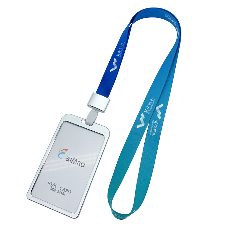 Custom Logo Silk Screen Printed Polyester Lanyard with ID Card Holder - Image 6