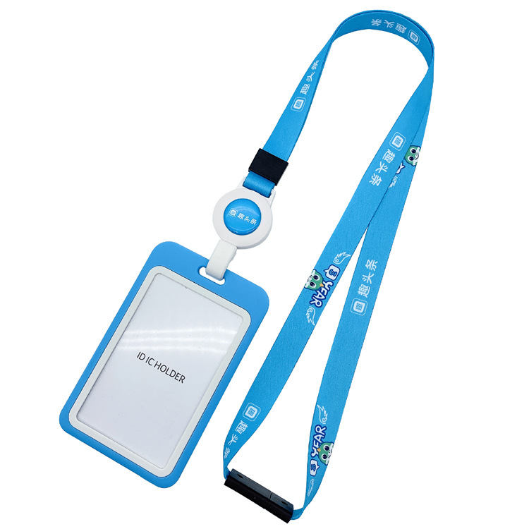 Custom Logo Silk Screen Printed Polyester Lanyard with ID Card Holder - Image 5
