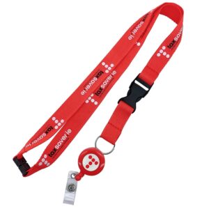 100pcs Custom Logo Silk Screen Printing Polyester Lanyards Hook Accessories Office