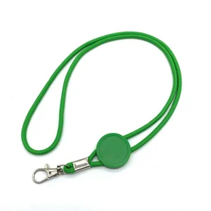 Dia.5mm Elastic ID Card Badge Holder Round Rope Lanyard  for Office Staff